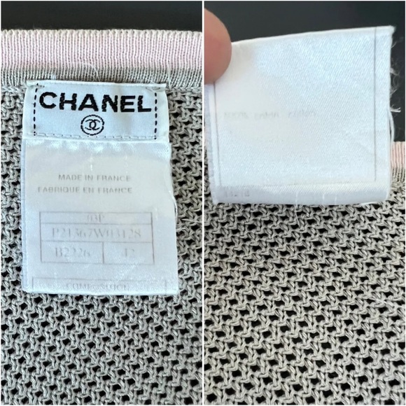 Chanel Spring 2003 03P size 42 jacket grey pink cotton Sports Zip front Logo - Picture 3 of 10